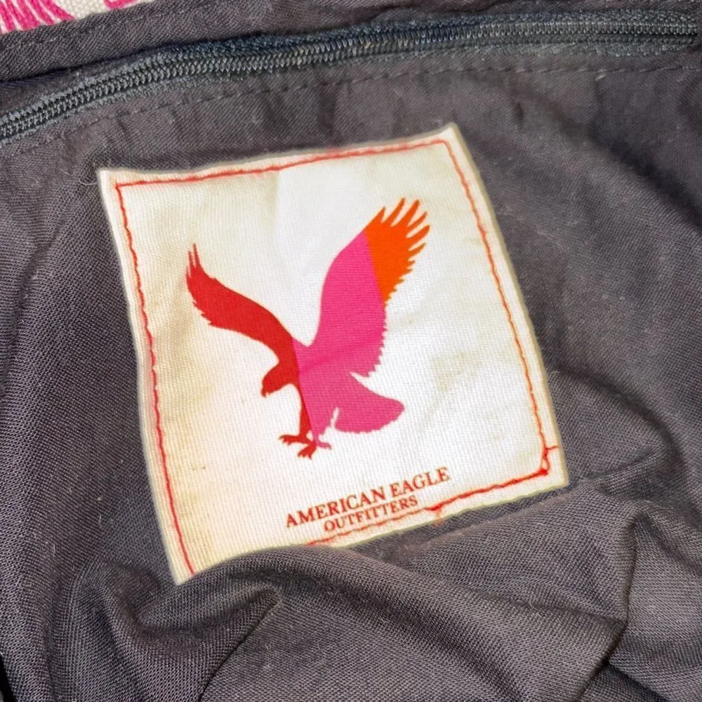 American Eagle Backpack Floral Drawstring Pouch Tote Bag NWT Bag #2